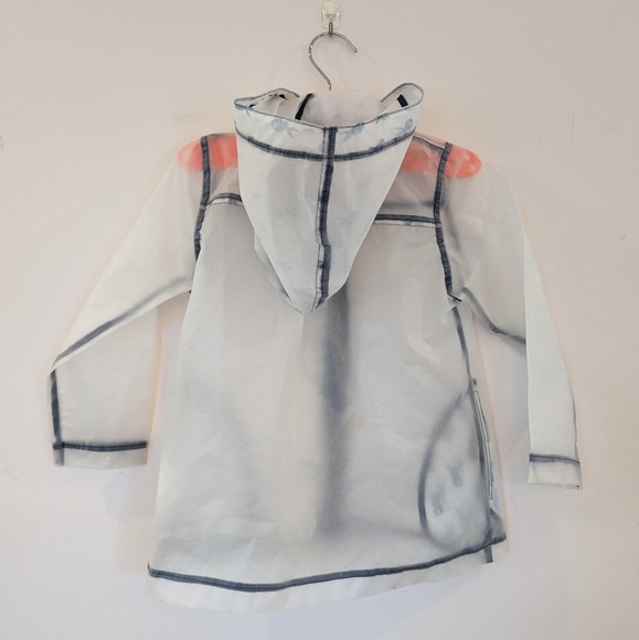 SEED Heritage Translucent Hooded Zip-up Collar Raincoat with Pockets Youth 4-5 - Picture 2 of 10